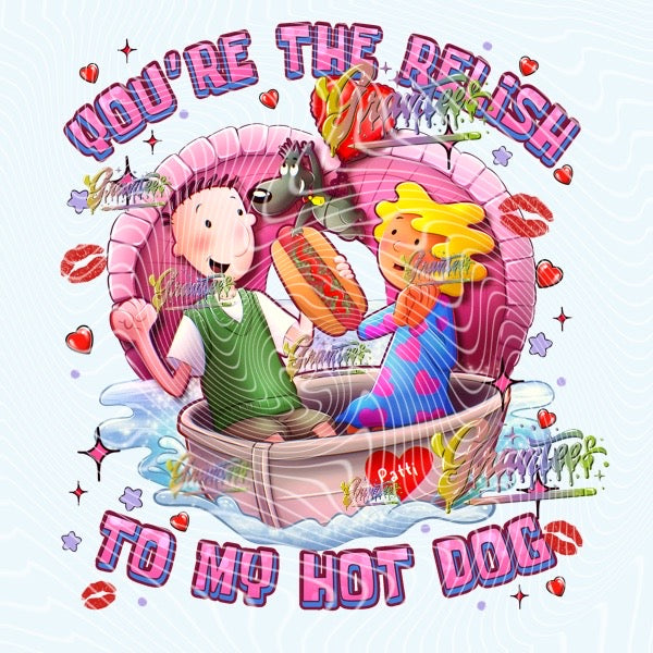 Hot Dog Design Png for DTF or Shirt Printing, PNG Only!