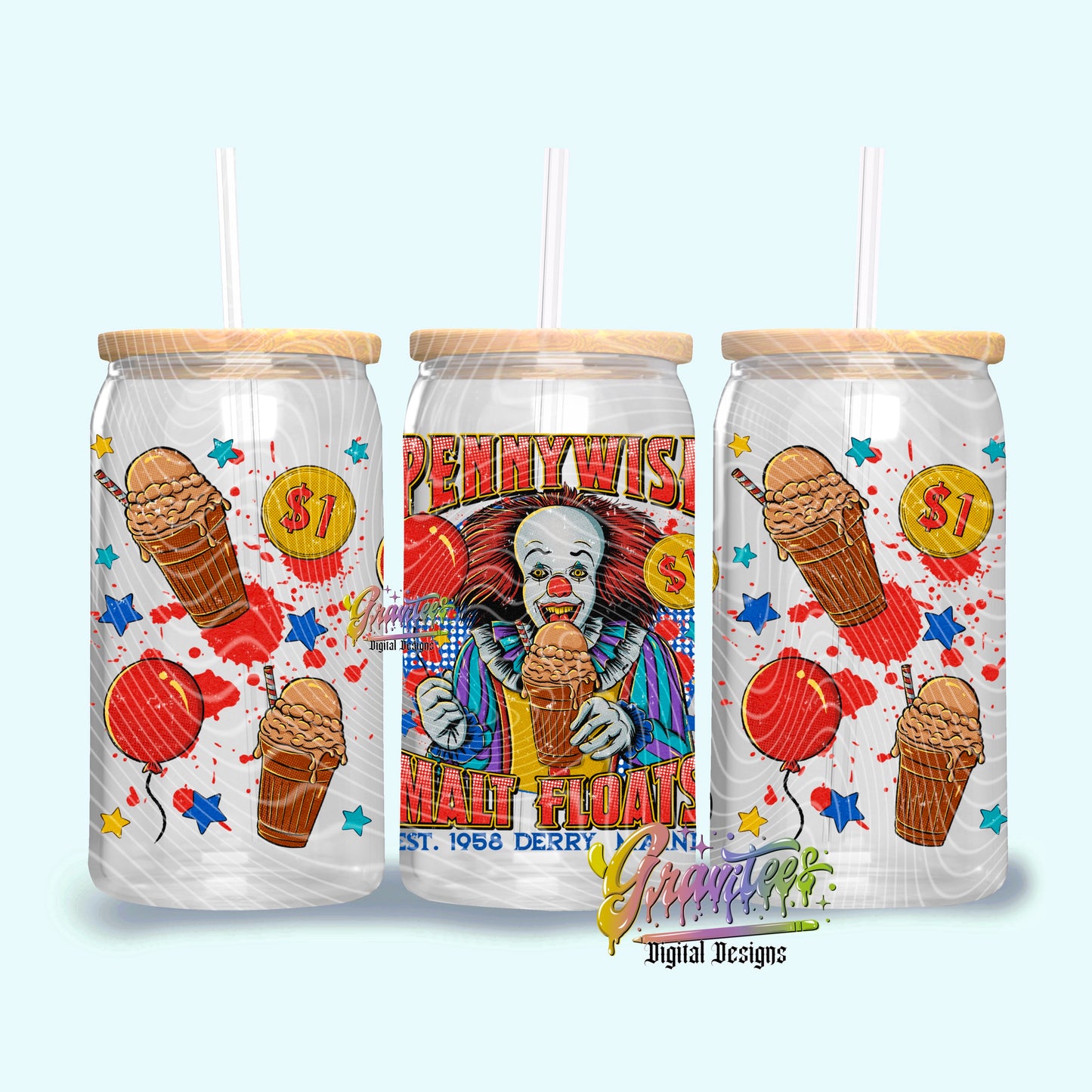 Malt Floats Libbey Design Png, Malt Floats Clipart, Malt Floats Clipart, Clipart for DTF or Shirt Printing, PNG Only!