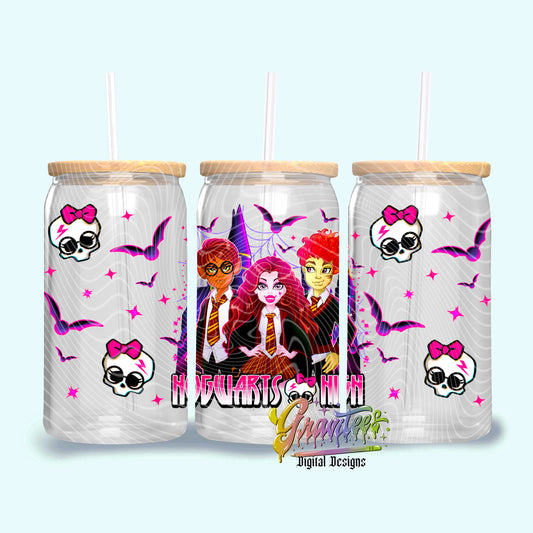 Wizard High  16oz Tumbler Template Design PNG,  for UVDTF or Sublimation Printing PNG Only