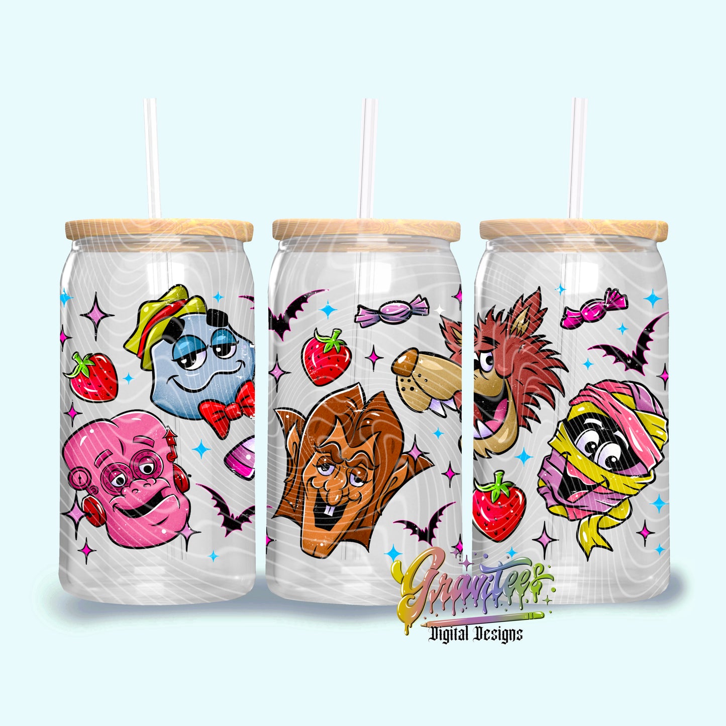 SPOOKY CEREAL Libbey Template PNG, SPOOKY CEREAL Clipart for UVDTF or Sublimation Printing PNG Only! (Copy) (Copy)