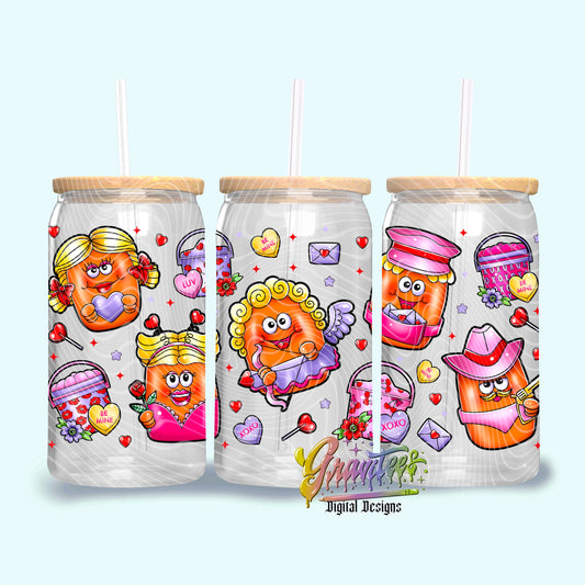 Vday Nuggets 16oz Tumbler Template Design PNG,  for UVDTF or Sublimation Printing PNG Only
