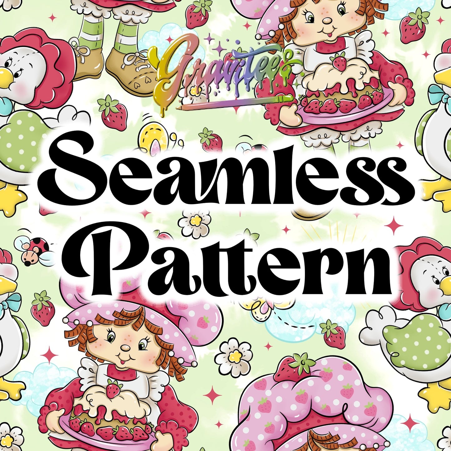 Berry Sweet Seamless Design Png, Berry Sweet Clipart for DTF or Shirt Printing, PNG Only!