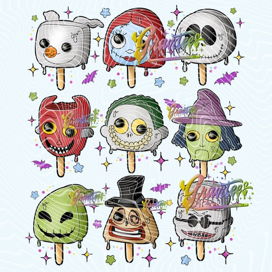 Halloween Christmas Ice Cream Pops PNG, Halloween Clipart for DTF or Shirt Printing PNG Only!
