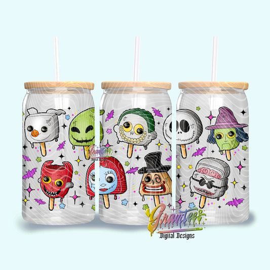 Halloween Christmas Libbey Template PNG, Halloween Clipart for UVDTF or Sublimation Printing PNG Only!