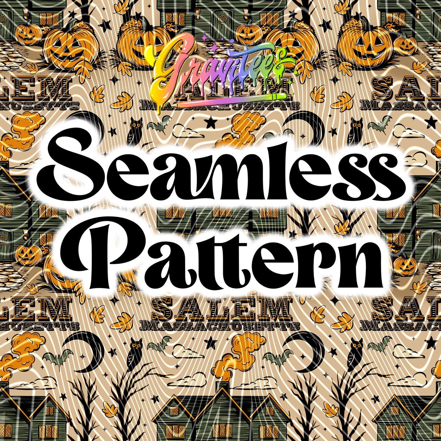 Take Me To Salem Seamless Design Png for DTF or Shirt Printing, PNG Only!