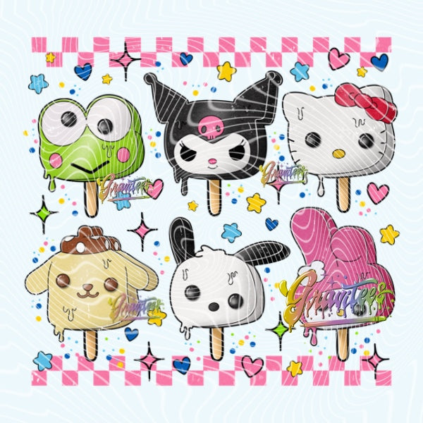 Animal Cuties Ice Creams Png Clipart, Animal Clipart for DTF or Shirt Printing, PNG Only!