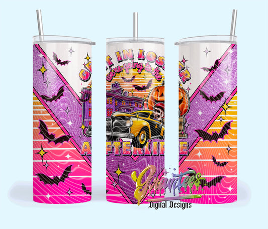 Get In Loser Halloween 20oz Skinny Template PNG, Halloween Clipart for UVDTF or Sublimation Printing PNG Only!