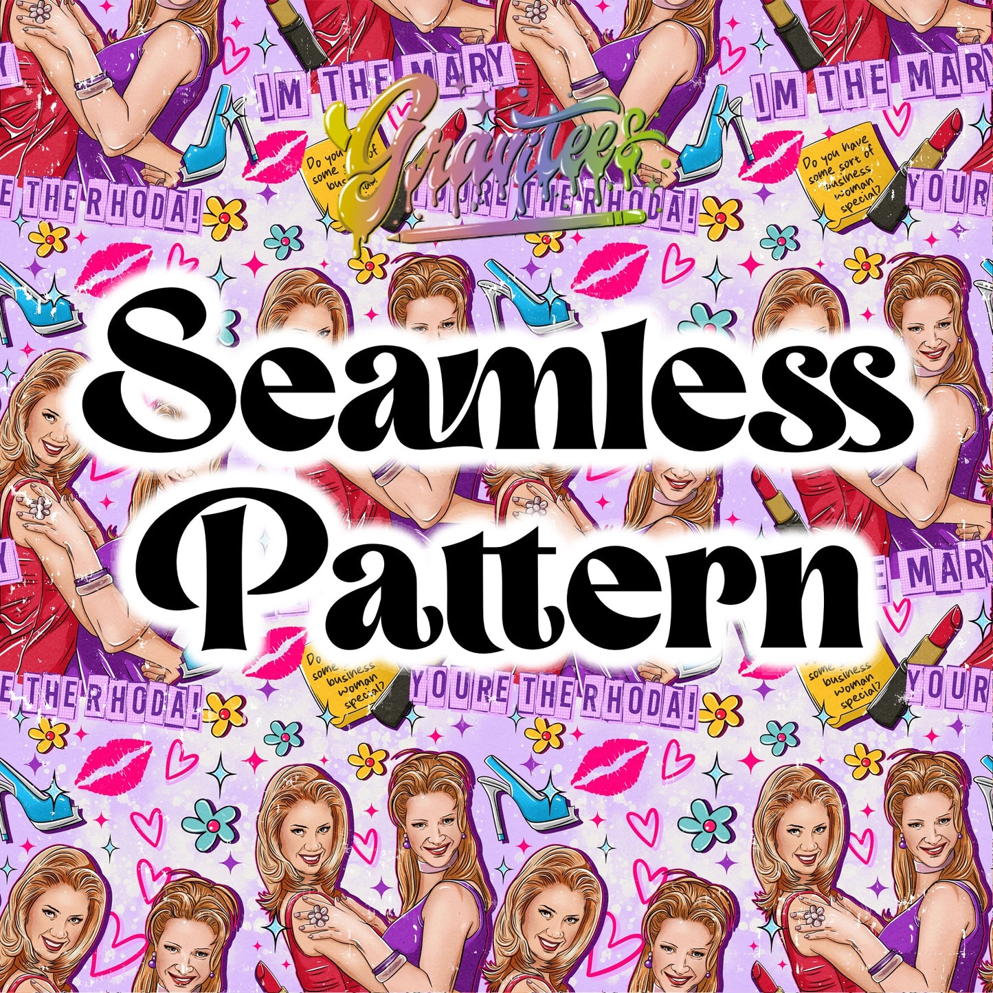 Business Women Png Clipart Seamless Design, Retro Movie Clipart for DTF or Shirt Printing, PNG Only!