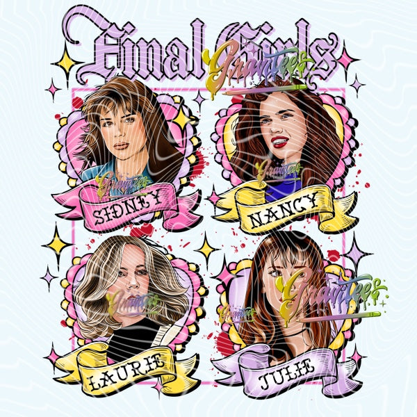 Final Girls Horror PNG, Halloween Clipart for DTF or Shirt Printing PNG Only!