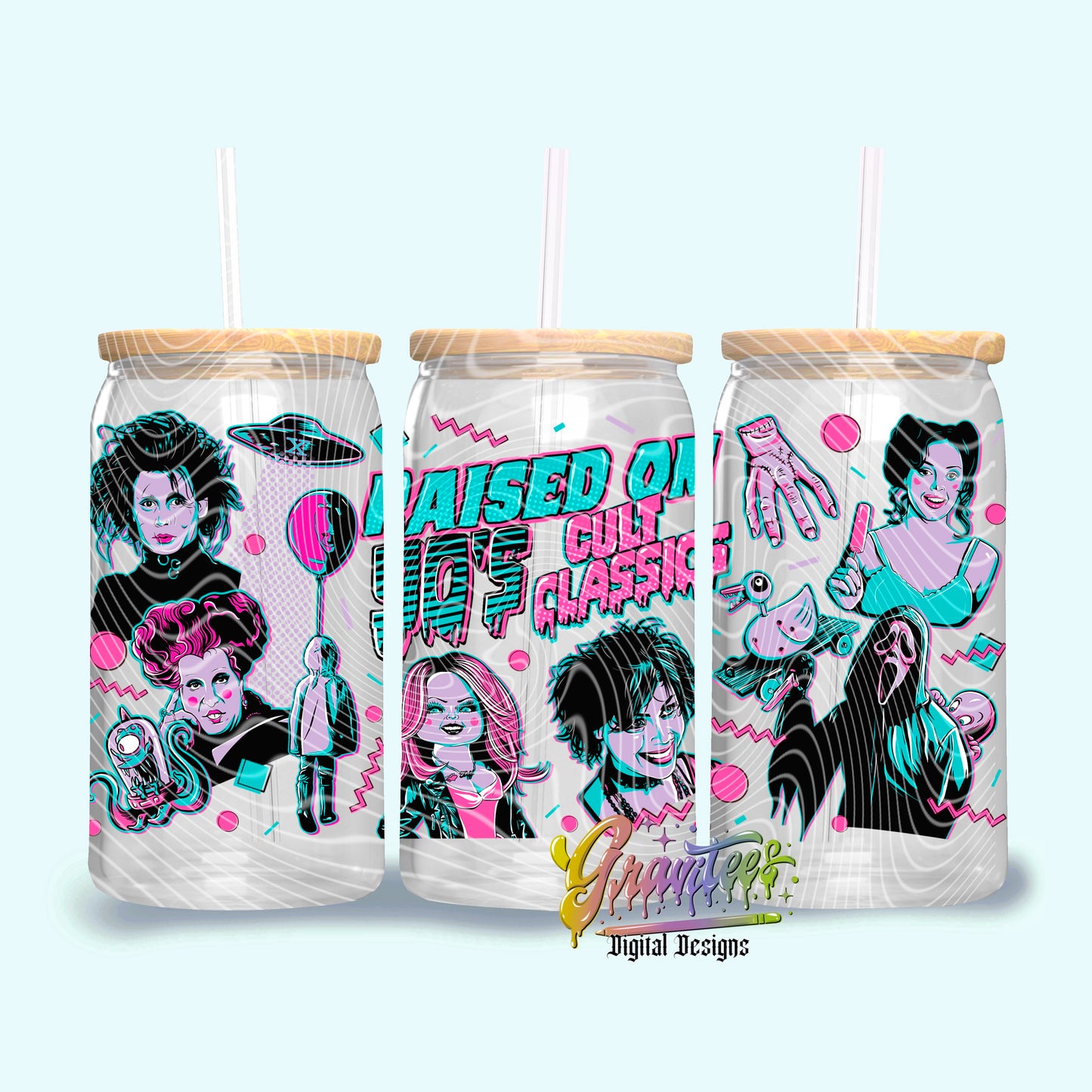 90S CULT CLASSIC Design 16oz Tumbler Template Design PNG, for UVDTF or Sublimation Printing PNG Only!!