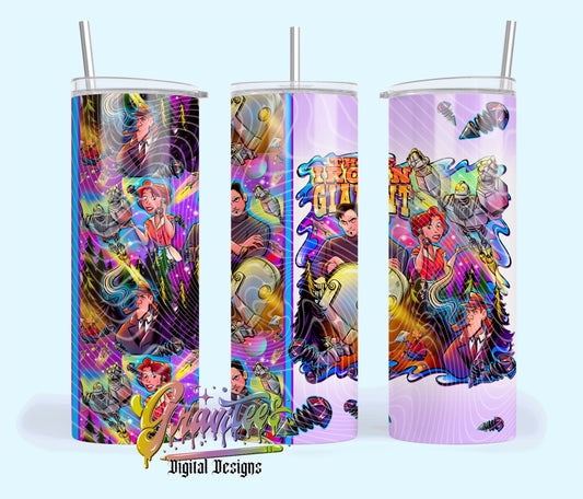 Giant Robot Design 20oz Tumbler Template Design PNG,  for UVDTF or Sublimation Printing PNG Only!!