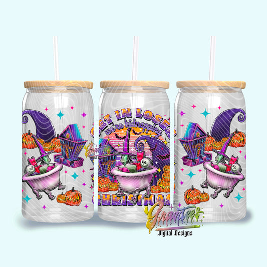 Get In Loser, We’re Stealing Christmas Libbey Template PNG, Halloween Clipart for UVDTF or Sublimation Printing PNG Only!