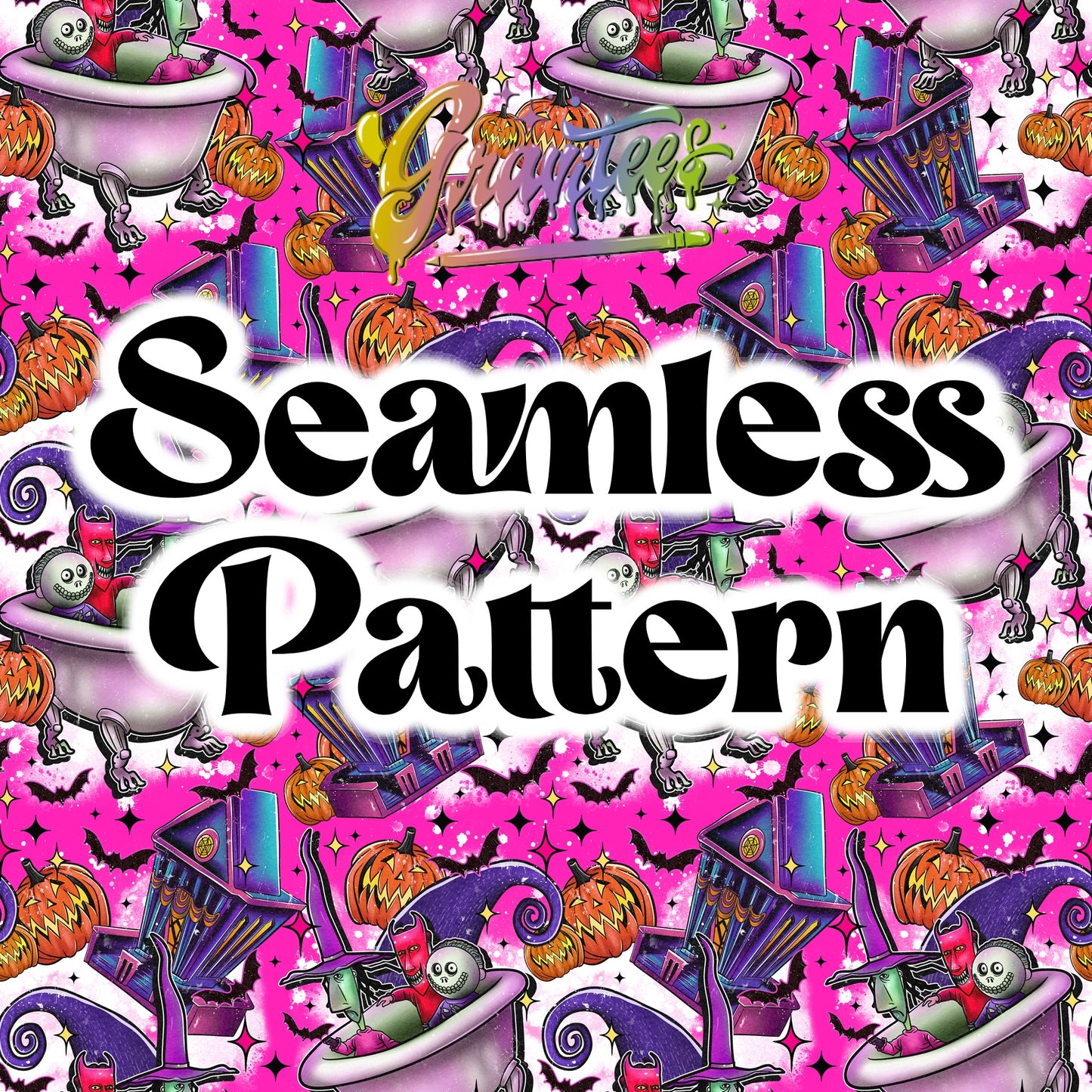 Get In Loser, We’re Stealing Christmas Seamless Design PNG, Halloween Clipart for DTF or Shirt Printing PNG Only!