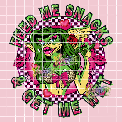 Greta Feed Me Snacks Png, Valentine Funny Clipart, Trendy Valentine Clipart for DTF or Shirt Printing, PNG Only!