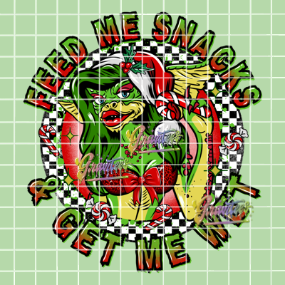 Feed Me Snacks Greta Png, Naughty Clipart, Trendy Christmas Clipart for DTF or Shirt Printing, PNG Only!