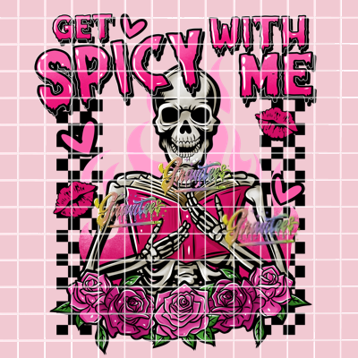 Get Spicy With Me Png, Valentine Book Lover Clipart, Trendy Valentine Clipart for DTF or Shirt Printing, PNG Only!