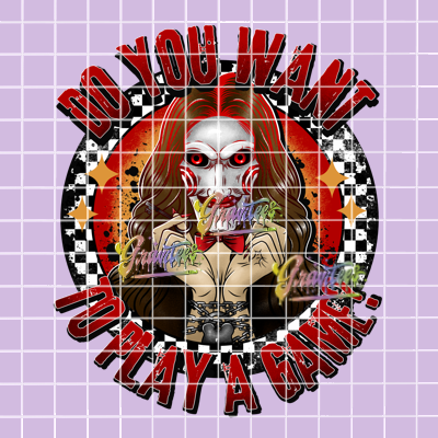 Do You Want To Play A Game Png, Valentine Clipart, Trendy Valentine Clipart for DTF or Shirt Printing, PNG Only!