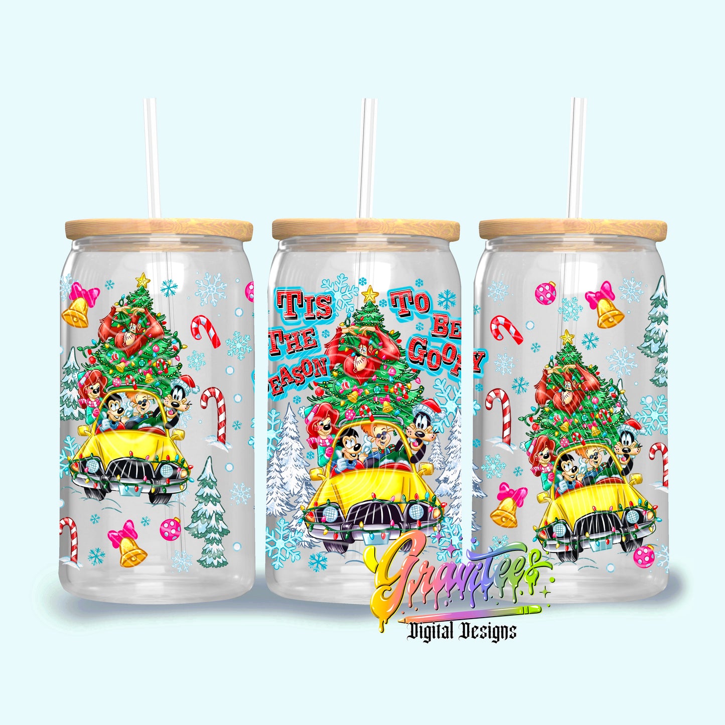 Tis The Season 16oz Tumbler Template Design PNG, for UVDTF or Sublimation Printing PNG Only!!