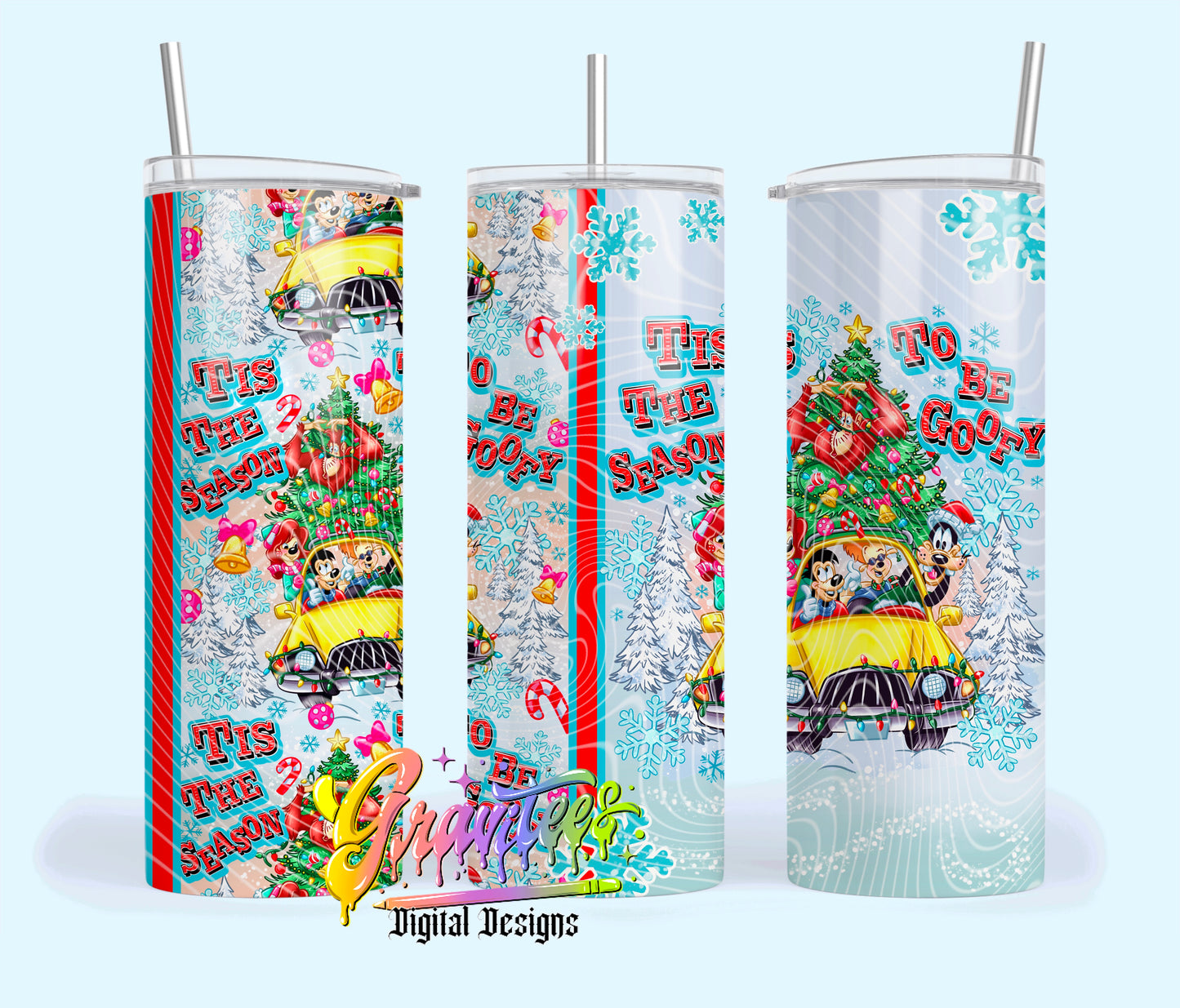 Tis The Season 20oz Tumbler Template Design PNG, for UVDTF or Sublimation Printing PNG Only!!