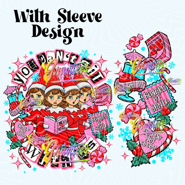 Mean Elves With Sleeve Design Png for DTF or Shirt Printing, PNG Only!