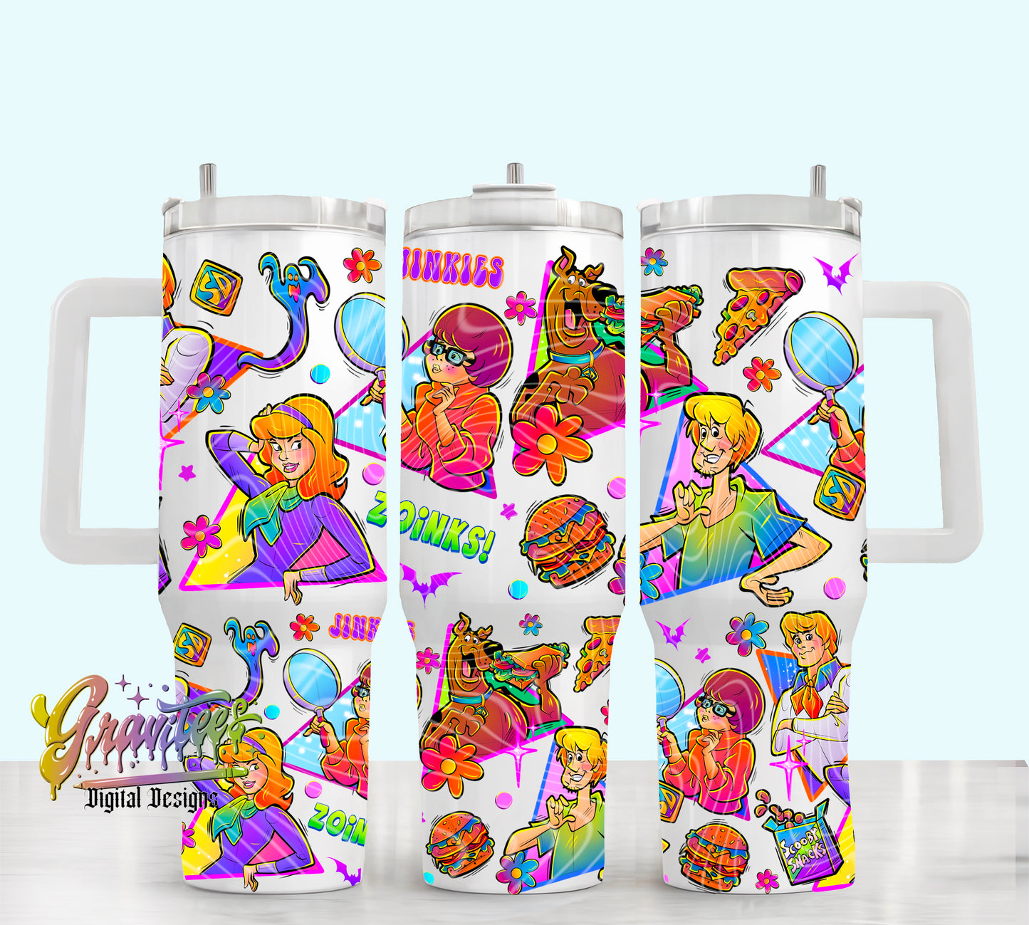 Mystery Dog 40oz Tumbler Template Design PNG, for UVDTF or Sublimation Printing PNG Only!!