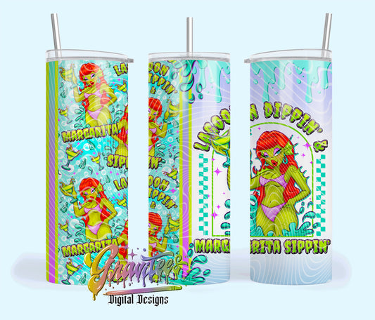 LAGOON DIPPIN 20oz Tumbler Template Design PNG,  for UVDTF or Sublimation Printing PNG Only!! (Copy) (Copy)