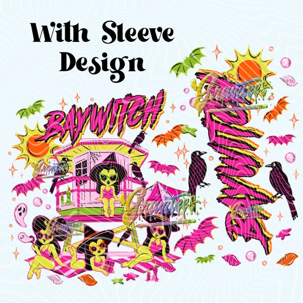 BAYWITCH With Sleeve Design Png for DTF or Shirt Printing, PNG Only!