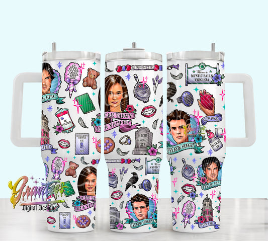 MYSTIC 40oz Tumbler Template Design PNG,  for UVDTF or Sublimation Printing PNG Only!! (Copy)