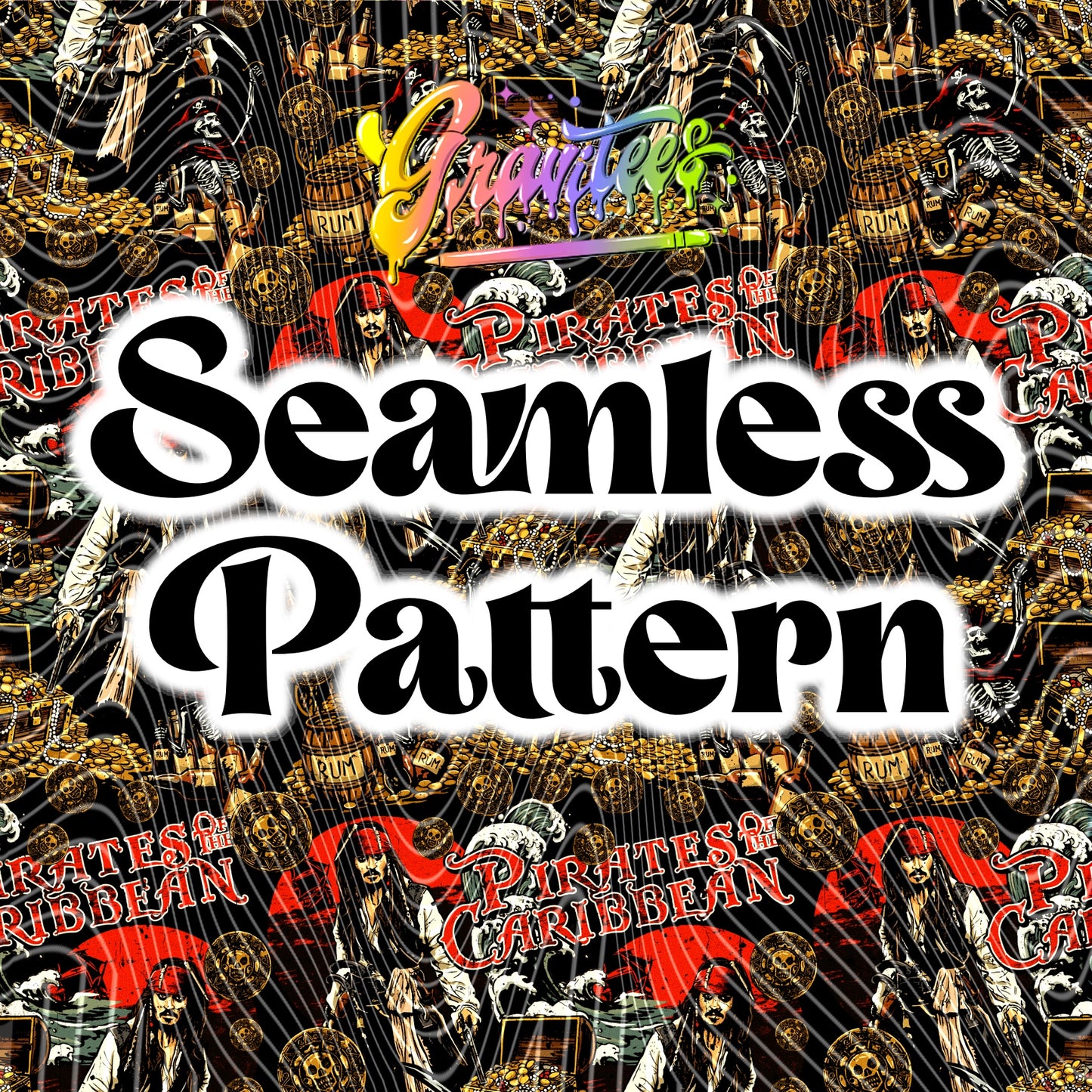 Pirate Seamless Design Png for DTF or Shirt Printing, PNG Only
