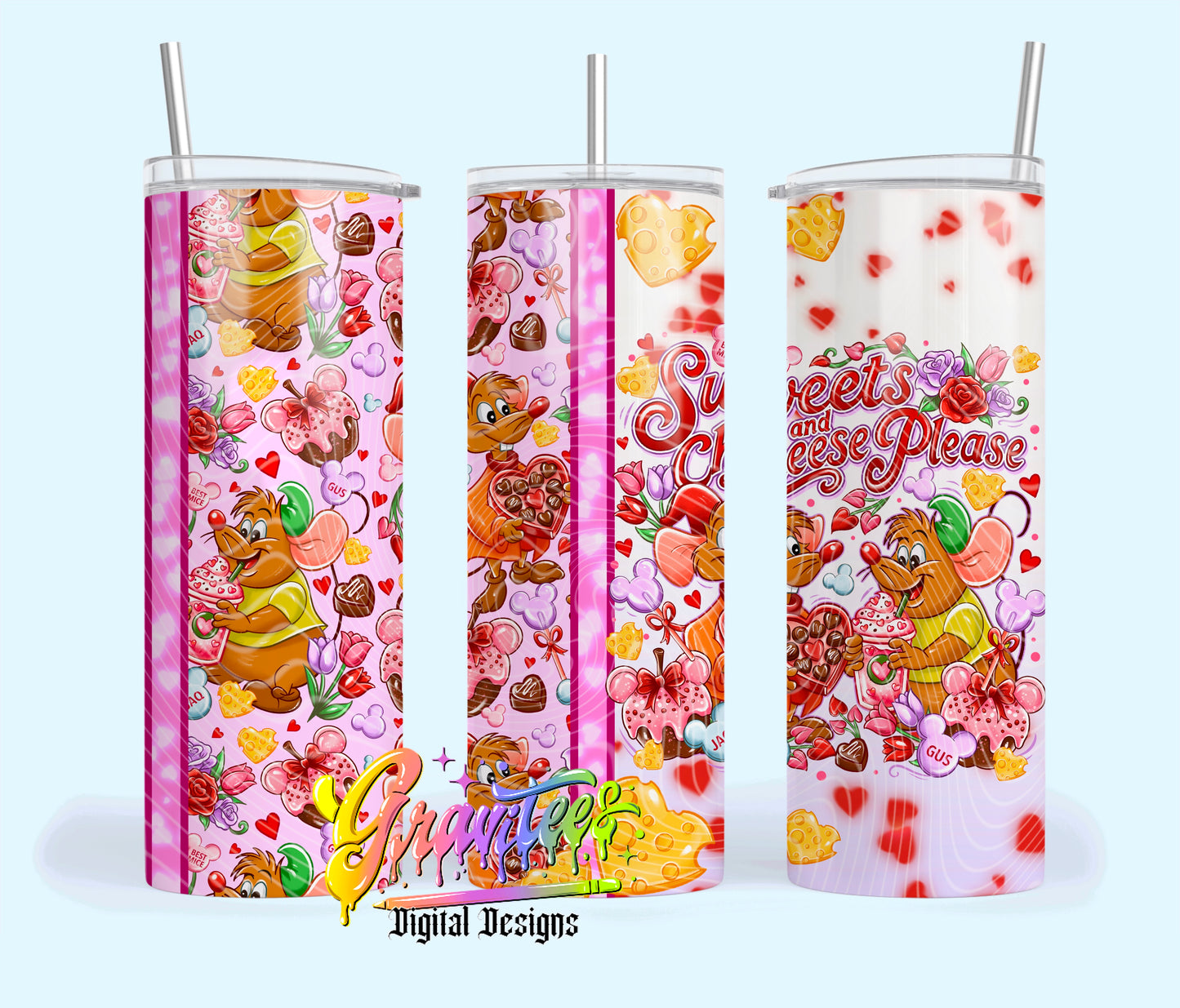 Sweets & Cheese 20oz Tumbler Template Design PNG, for UVDTF or Sublimation Printing PNG Only!!