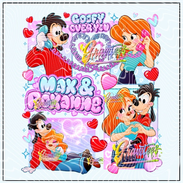 Goofy Over You Design Png for DTF or Shirt Printing, PNG Only!