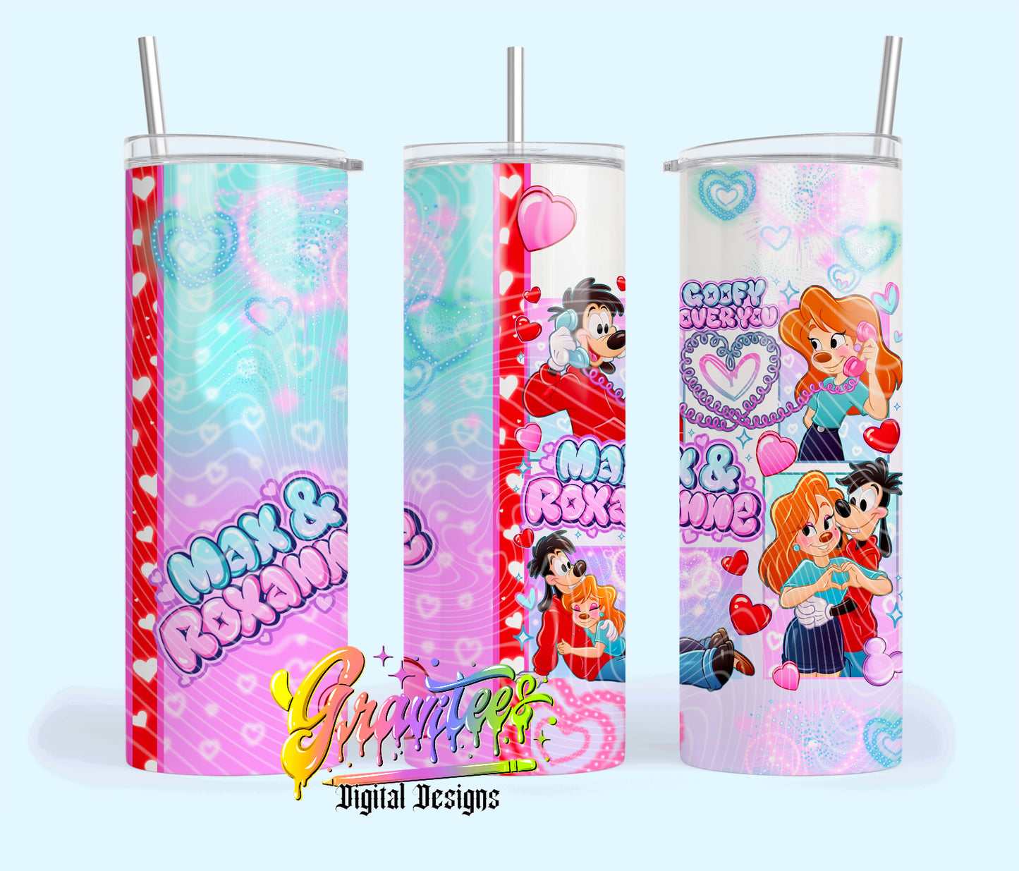 Goofy Over You 20oz Tumbler Template Design PNG, for UVDTF or Sublimation Printing PNG Only!!