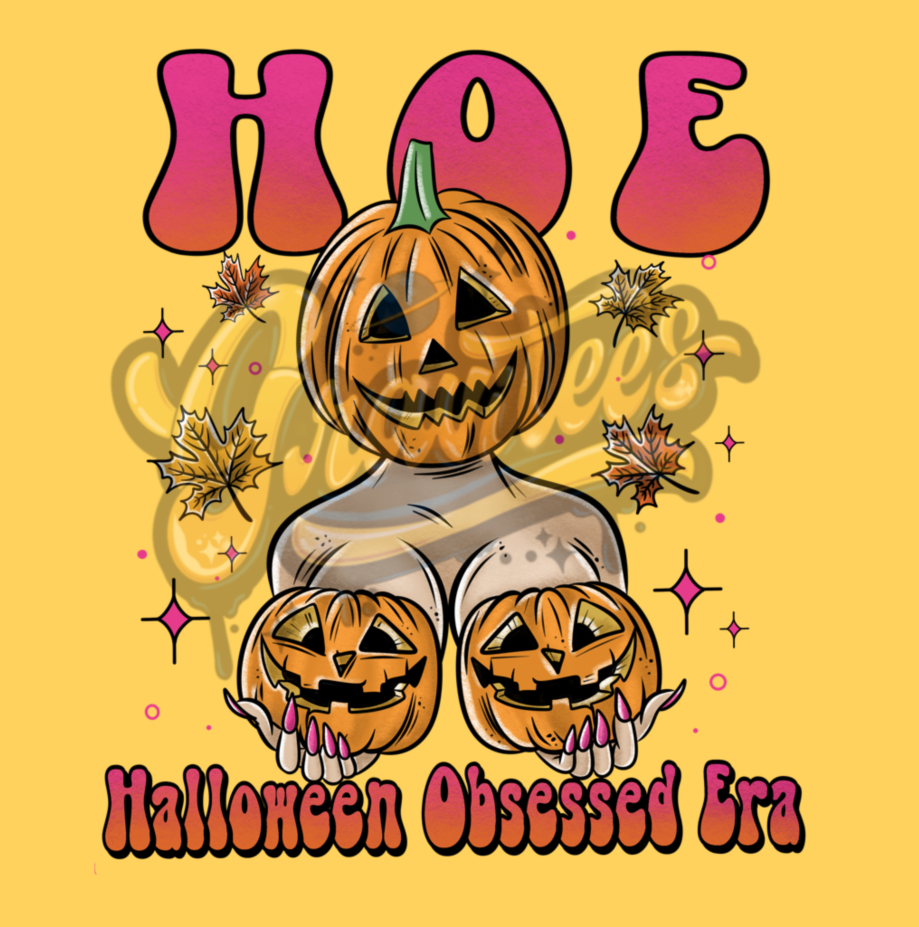 Halloween Obsessed Era PNG, Pumpkin Clipart, Pumpkin GirlClipart, Halloween Girl Clipart for DTF or Shirt Printing, PNG Only!