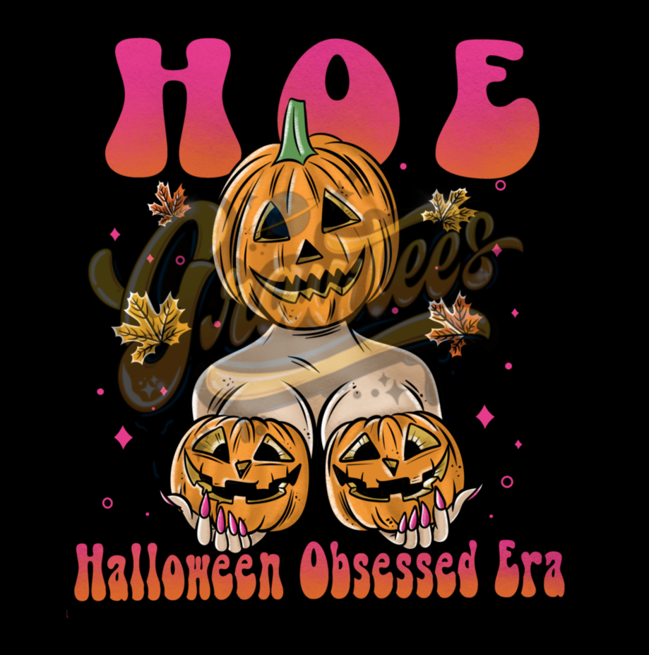 Halloween Obsessed Era PNG, Pumpkin Clipart, Pumpkin GirlClipart, Halloween Girl Clipart for DTF or Shirt Printing, PNG Only!