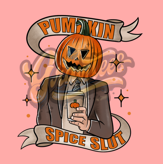 Pumpkin Spice Slut PNG, Dwight Pumpkin Clipart, Dwight Halloween Clipart, Halloween Office Clipart for DTF or Shirt Printing, PNG Only!
