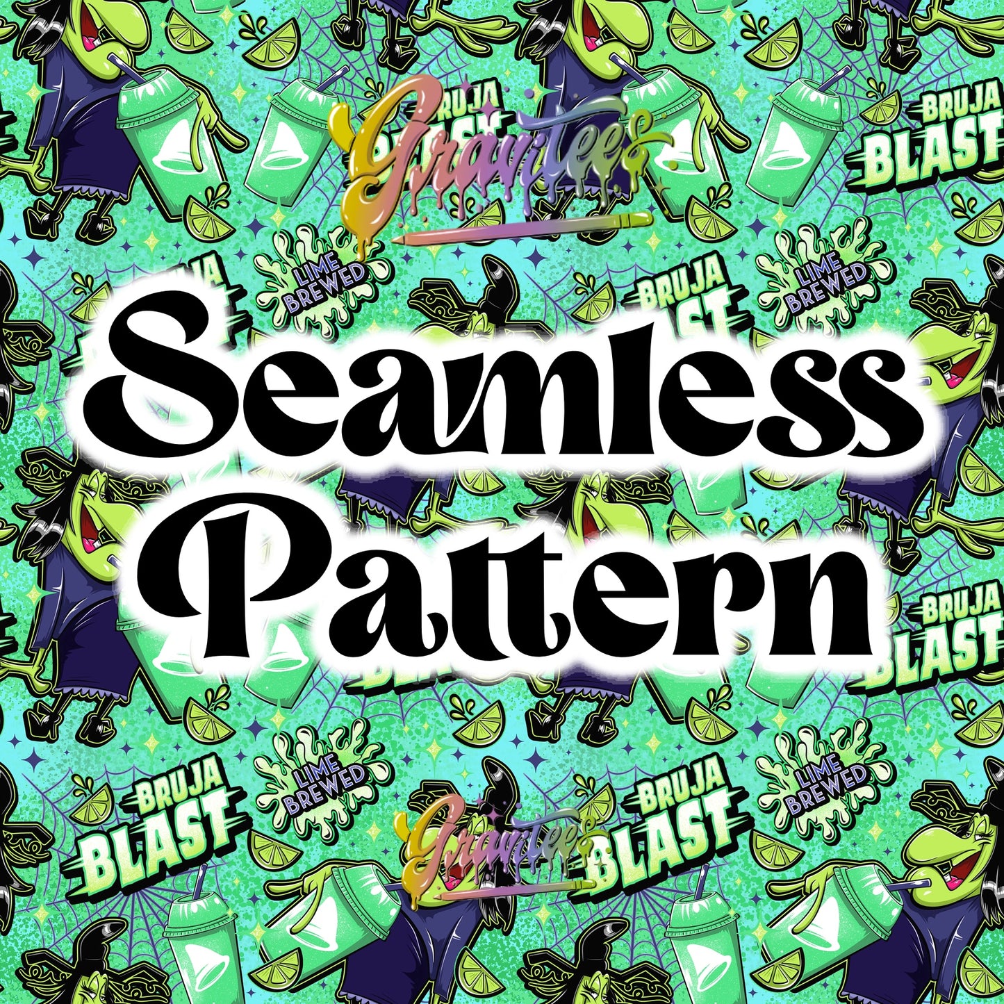 BRUJA BLAST Seamless Design Png for DTF or Shirt Printing, PNG Only!