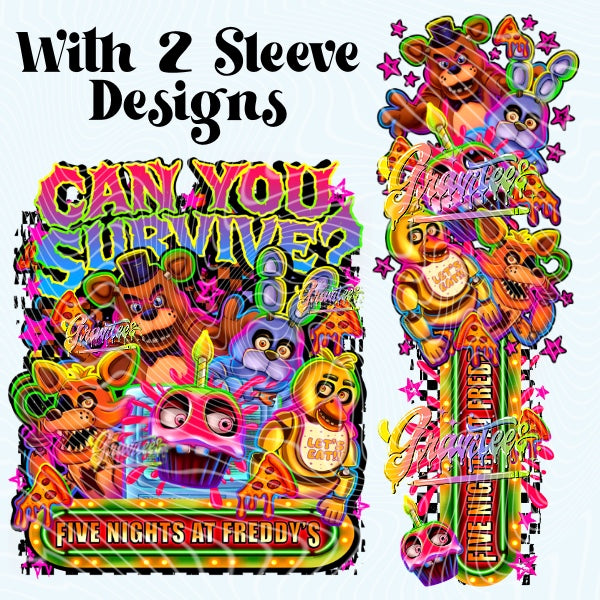 Pizza Bear with Words Png With Sleeve Designs for DTF or Shirt Printing, PNG Only!