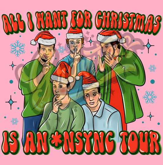 All I Want For Christmas is A Tour Clipart Christmas Clipart, Boy Bad Clipart for DTF or Shirt Printing, PNG Only!