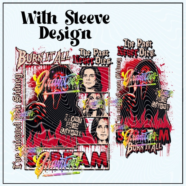 Burn It All Design With Sleeve Png for DTF or Shirt Printing, PNG Only!