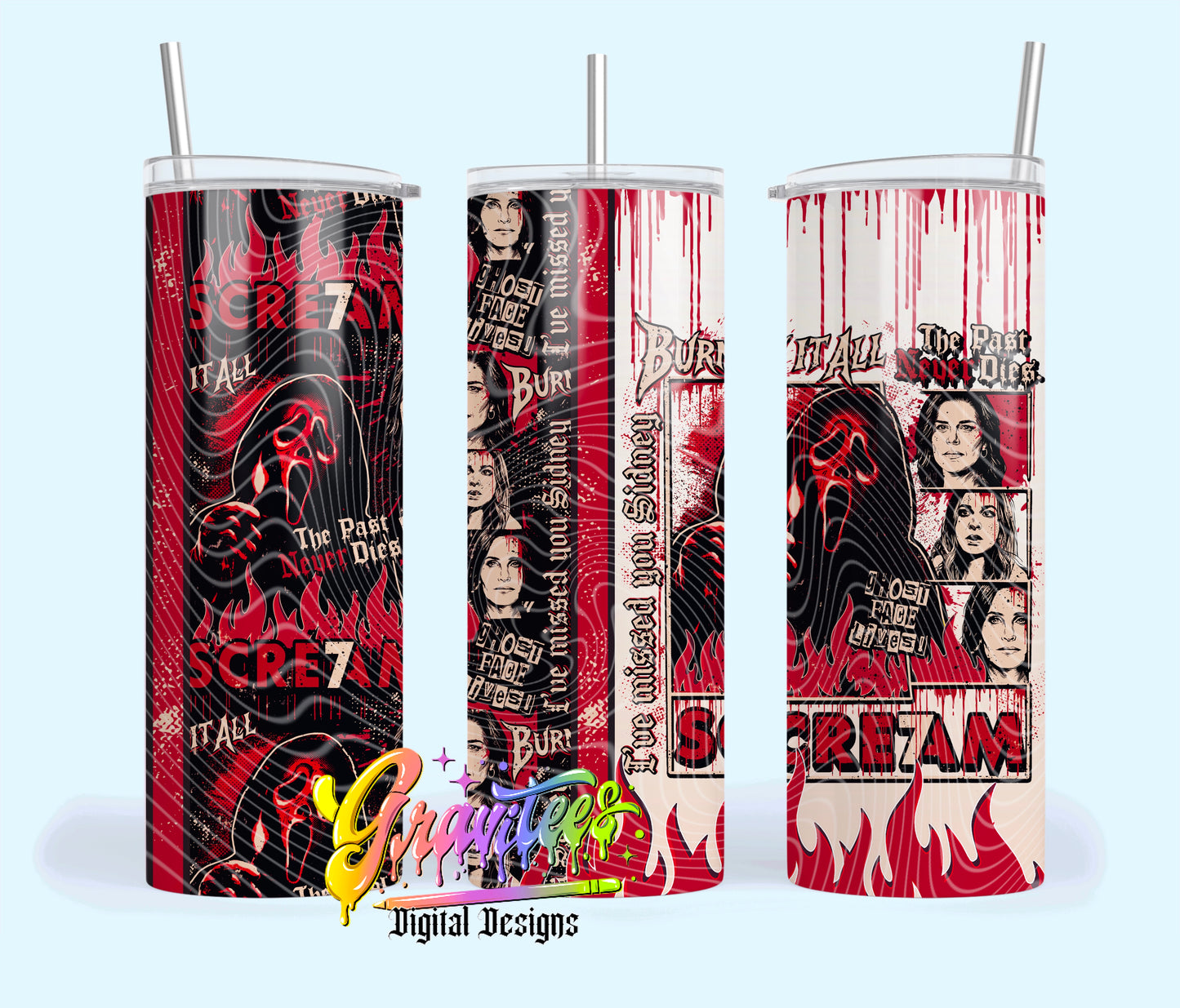 Burn It All 20oz Tumbler Template Design PNG, for UVDTF or Sublimation Printing PNG Only!!