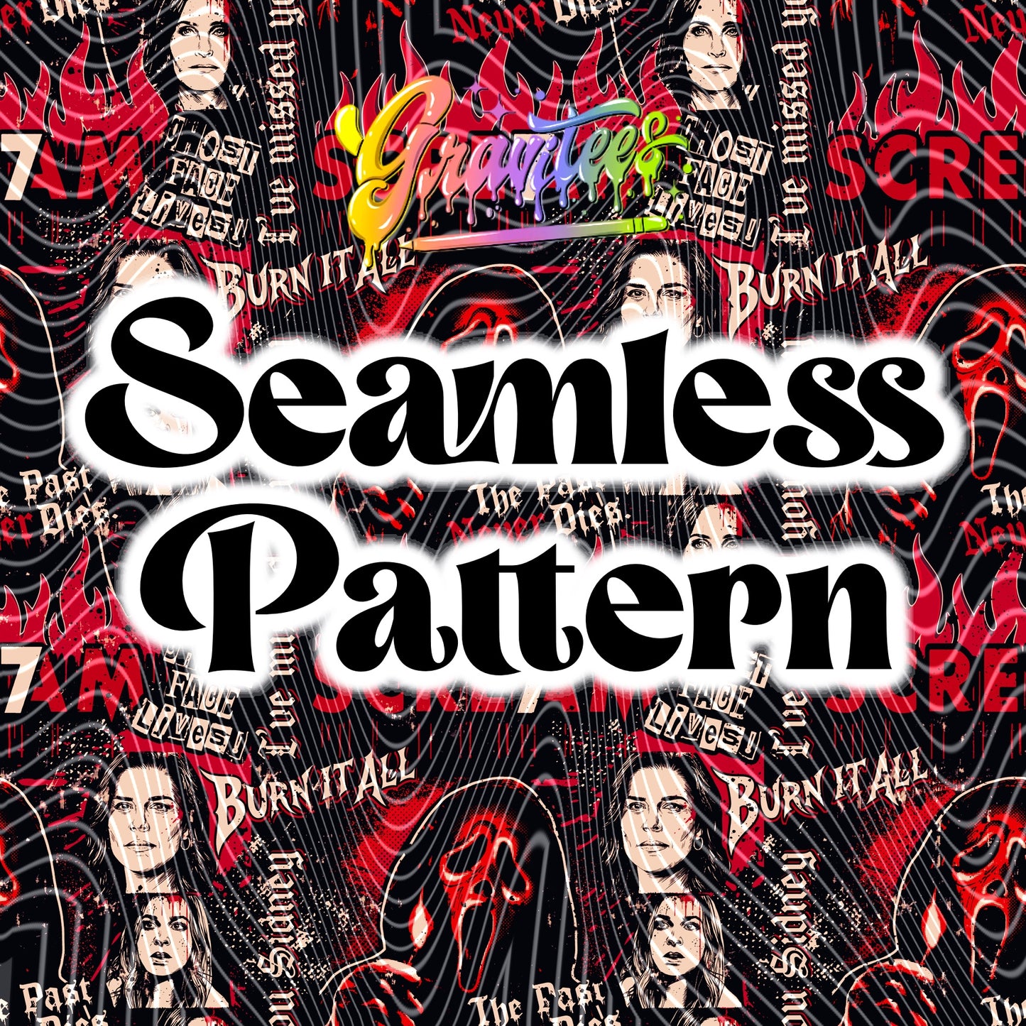 Burn It All Seamless Design PNG for DTF or Sublimation Printing PNG Only!