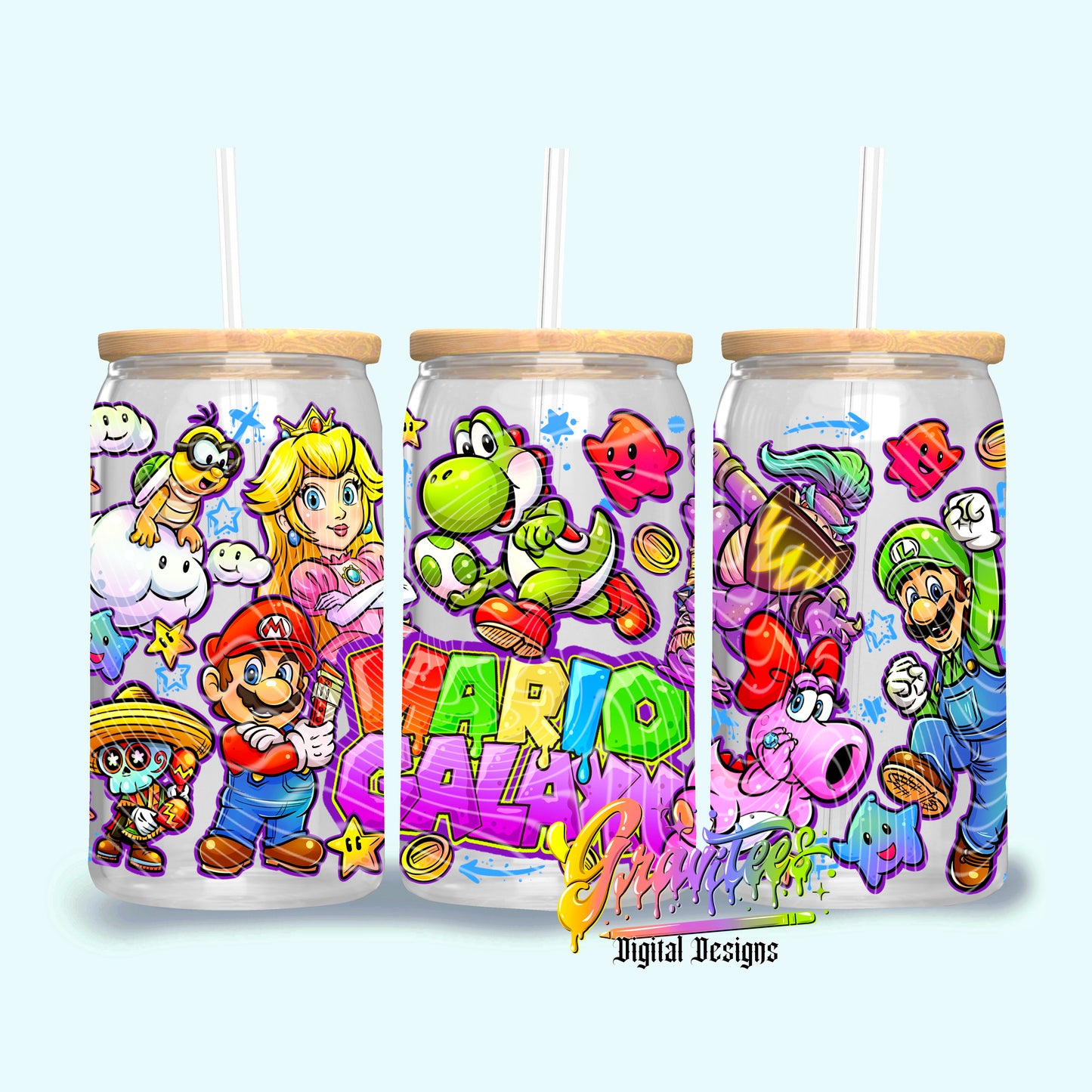 Galaxy Crew 16oz Tumbler Template Design PNG, for UVDTF or Sublimation Printing PNG Only!!