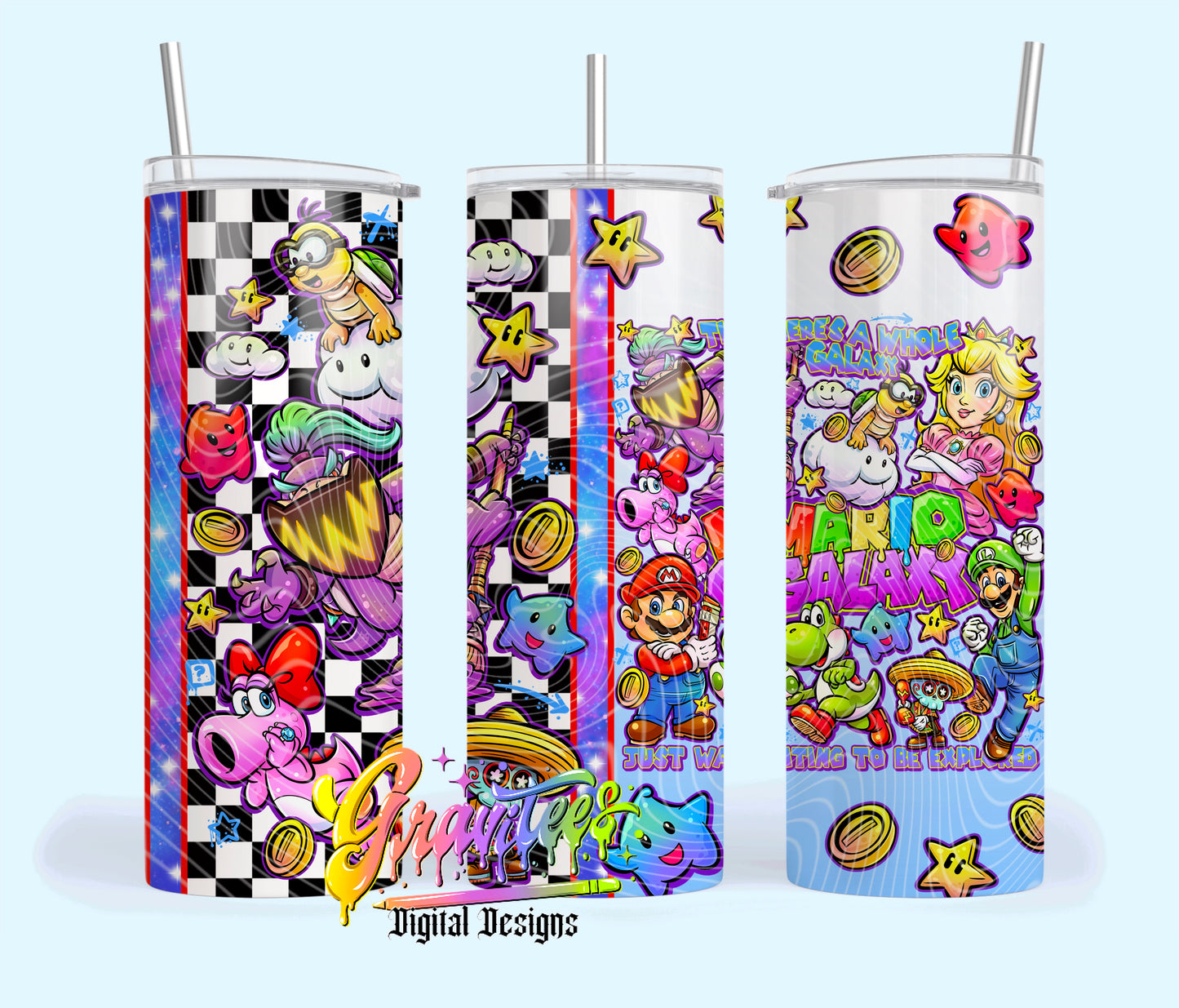 Galaxy Crew 20oz Tumbler Template Design PNG, for UVDTF or Sublimation Printing PNG Only!!