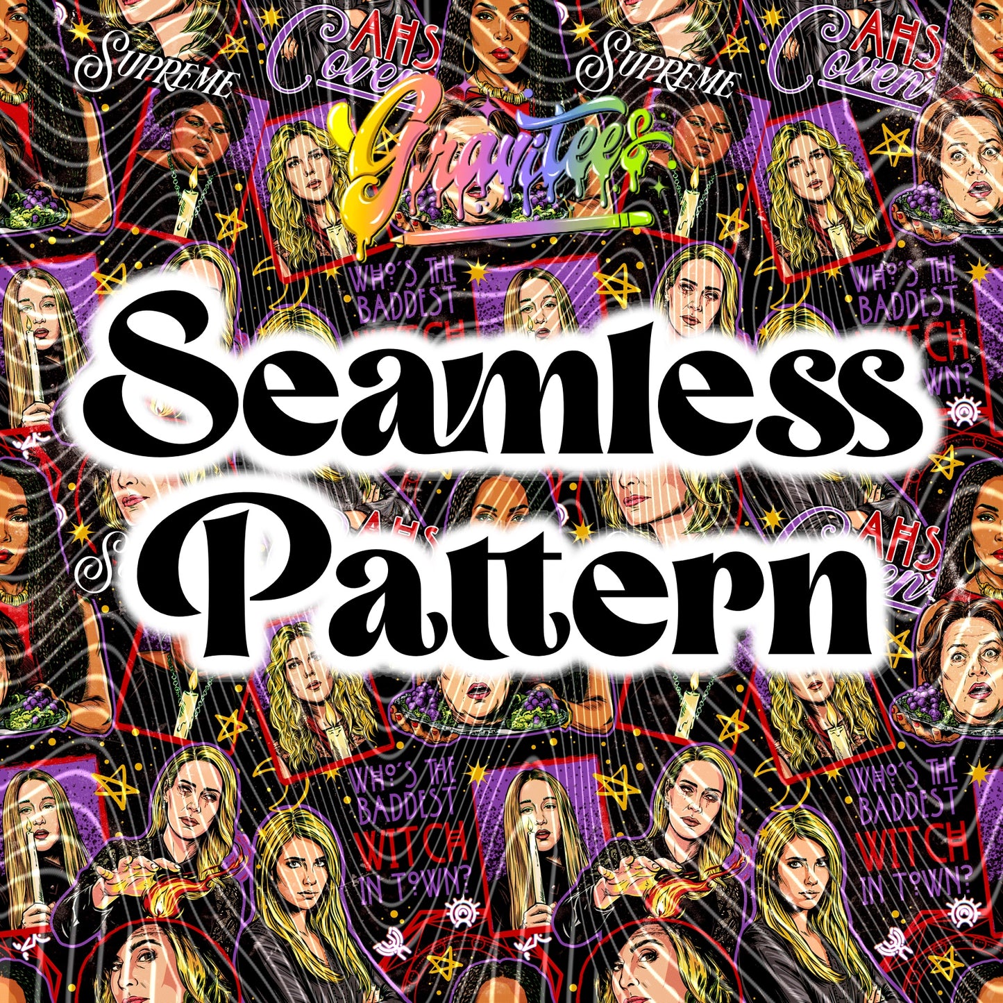 Coven Seamless Design PNG for DTF or Sublimation Printing PNG Only!