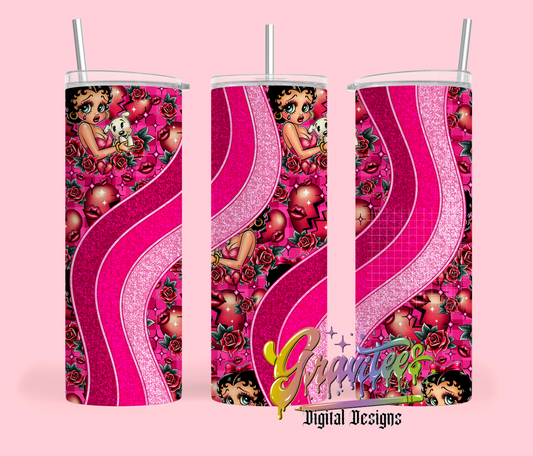 Heartbreaker Betty 20 oz. Tumbler Template Png, Valentine Clipart, Trendy Valentine Clipart for DTF  or Shirt Printing, PNG Only!