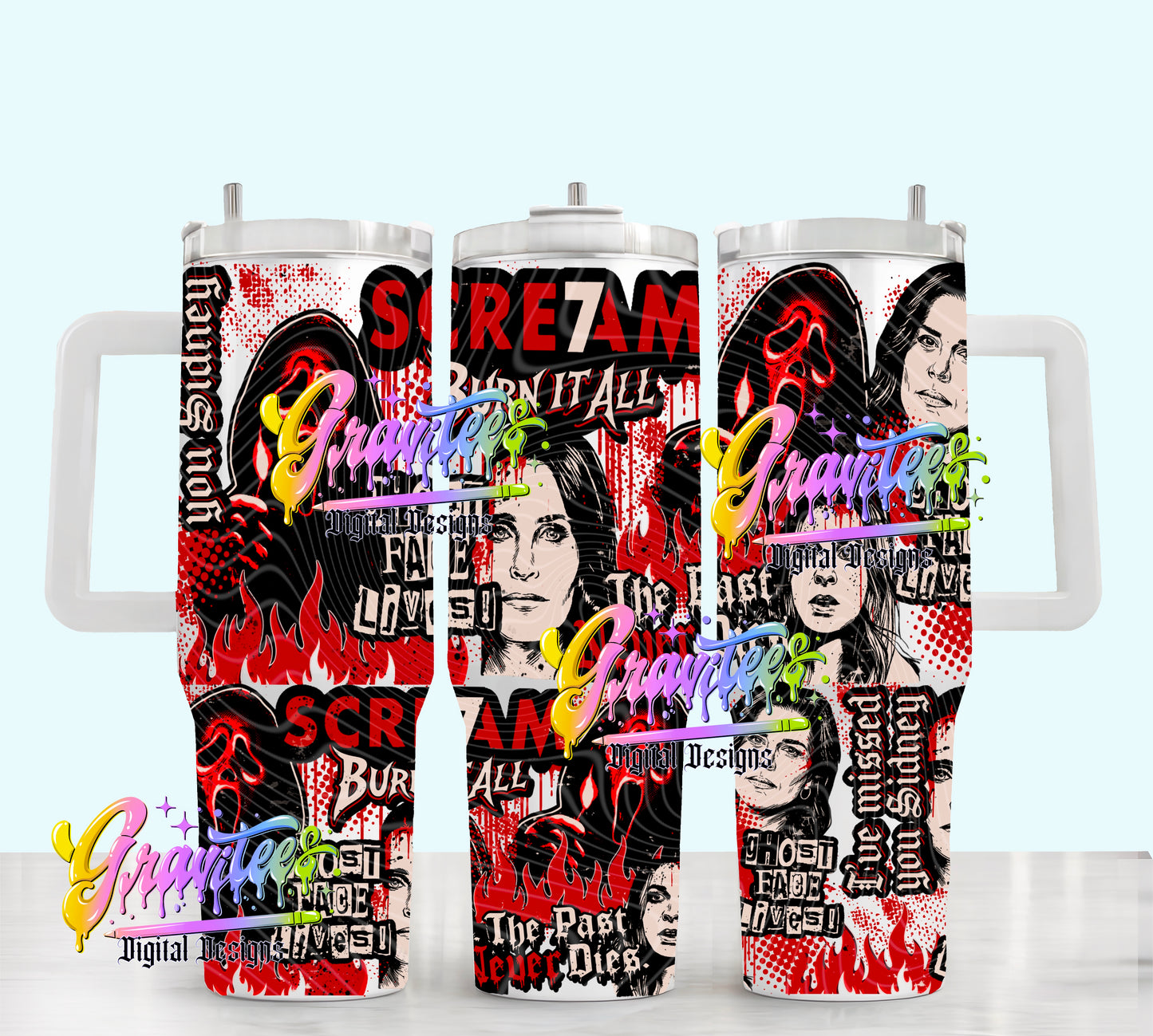 Burn It All 40oz Tumbler Template Design PNG, for UVDTF or Sublimation Printing PNG Only!!