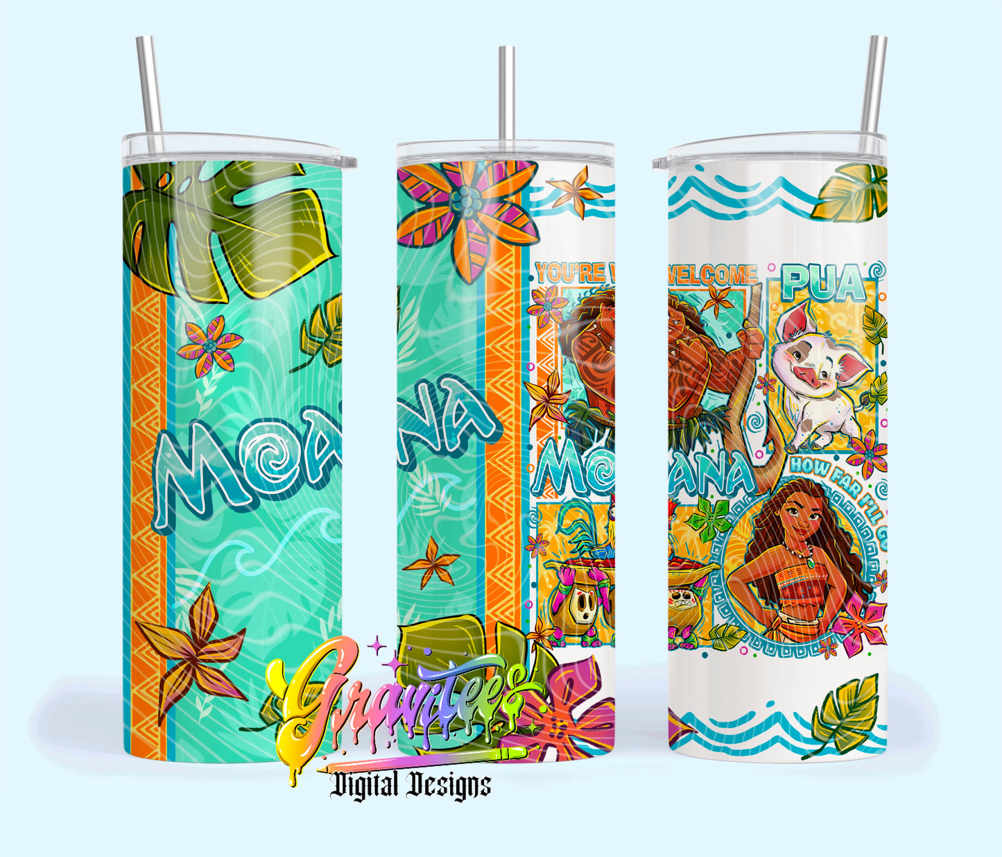 Water Daughter 20oz Tumbler Template Design PNG, for UVDTF or Sublimation Printing PNG Only!!
