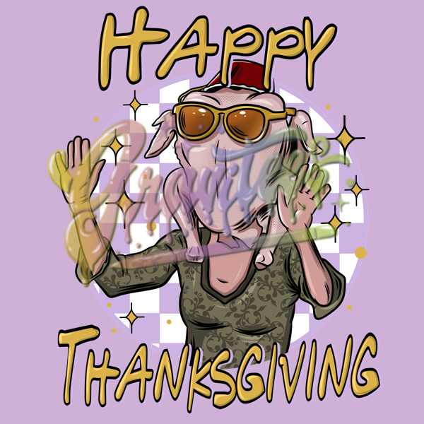 Happy Thanksgiving PNG, Monica Turkey Head Clipart, Fall Clipart, Thanksgiving Friends Clipart , Janice Friends Sublimation Designs, Friendsgiving for DTF or Shirt Printing, PNG Only!