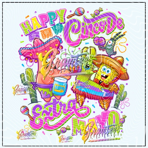 Cinco De Mayo Design Png for DTF or Shirt Printing, PNG Only!