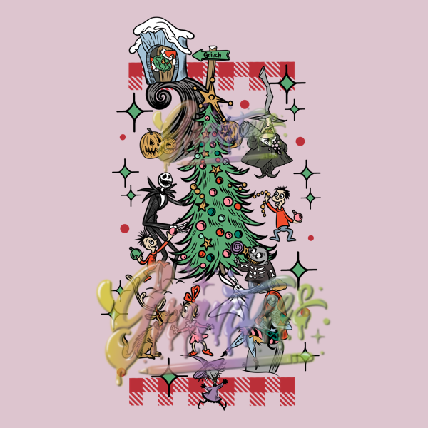 Halloweentown Sleeve Png, Christmas Movie Clipart, Trendy Christmas Clipart for DTF or Shirt Printing, PNG Only!